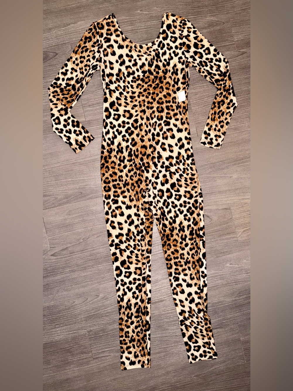 M Leopard Long-sleeve Catsuit Bodysuit